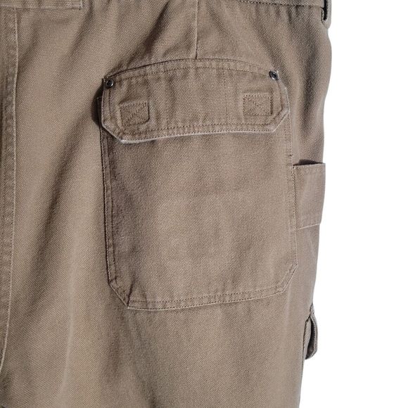 Duluth Trading Co Vintage Cargo Pants Men's Size 48 X 30 Tan Cotton Canvas - Picture 5 of 10